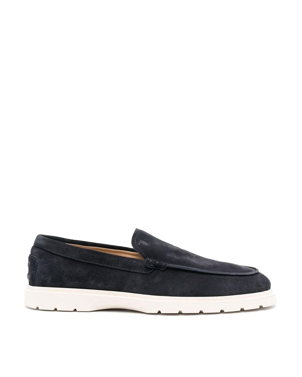 Tod's Blue Leather Slippers With Rubber Sole for men