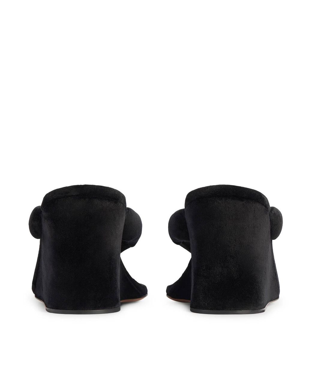 Balenciaga Black Gaeta Wedge Flip-Flops