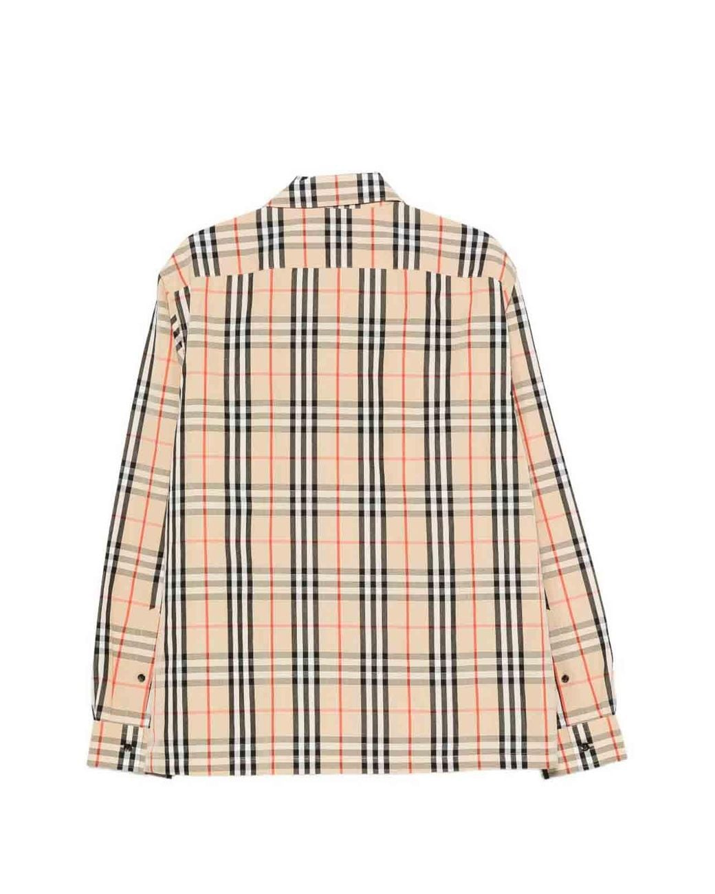 Camicia Con Zip di Burberry in Natural da Uomo