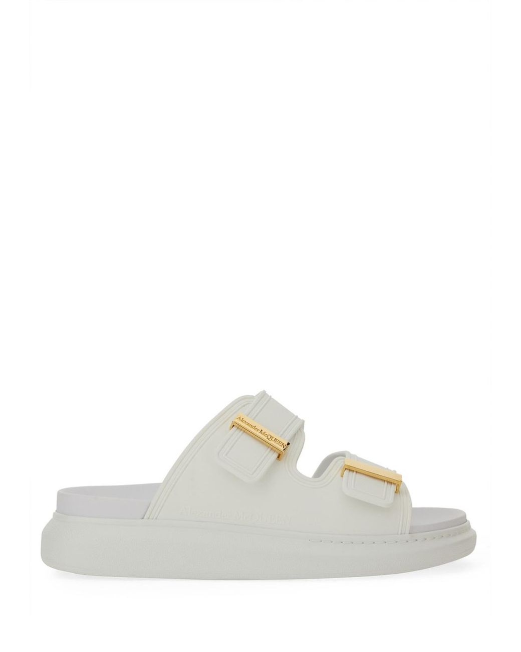 McQueen White Oversize Hybrid Sandal