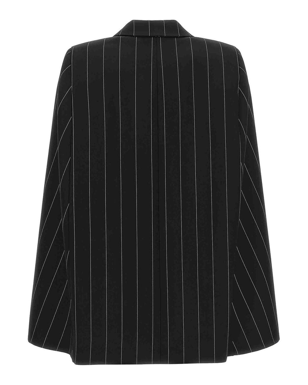 Federica Bonifaci Black Tuxedo Pinstripe Cape