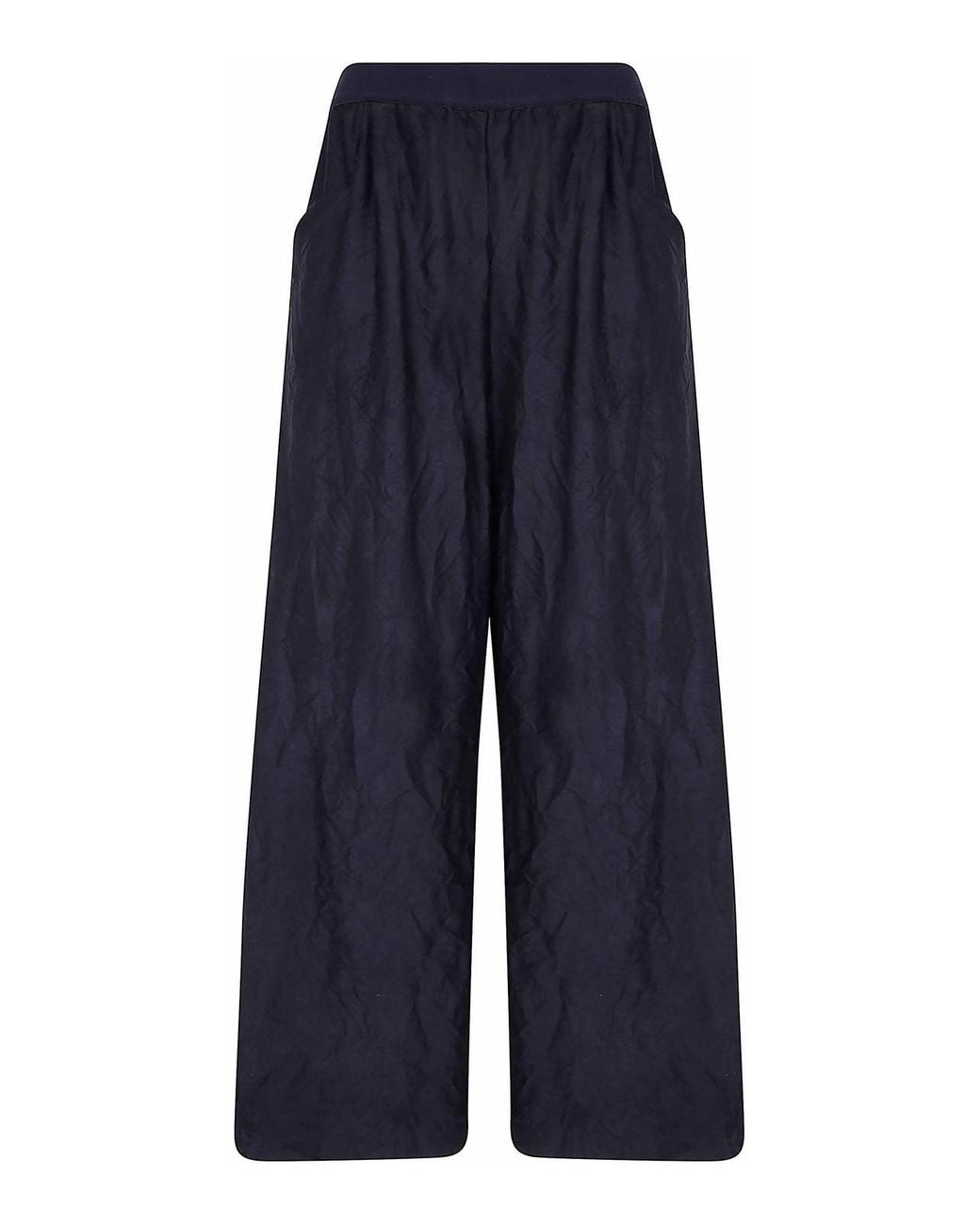 Maria Calderara Blue Pockets Pantsfaux Suede Trousers