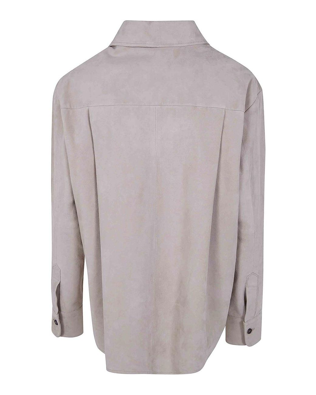DR. HOPE Gray Classic Suede Overshirt