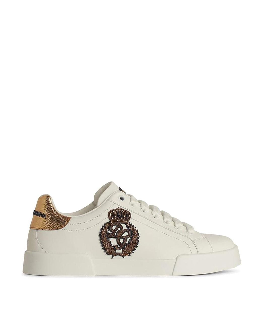 Dolce & Gabbana White Dolce & Gabbana Portofino Leather Sneakers for men
