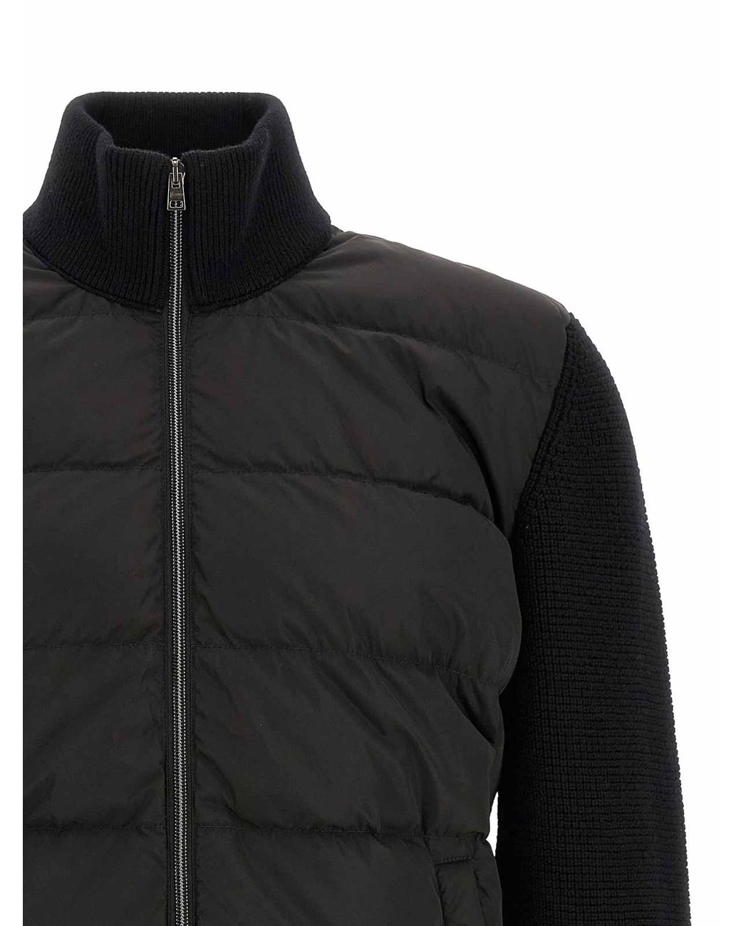 Cardigan Imbottito di Herno in Black da Uomo
