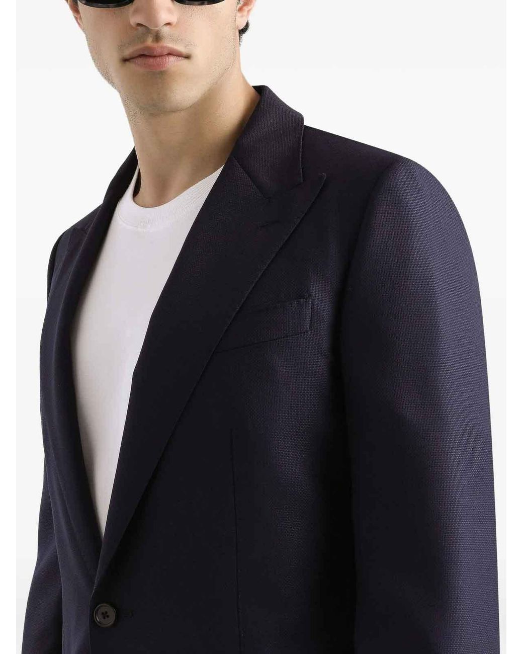 Dolce & Gabbana Blue Single-Breasted Taormina Blazer for men