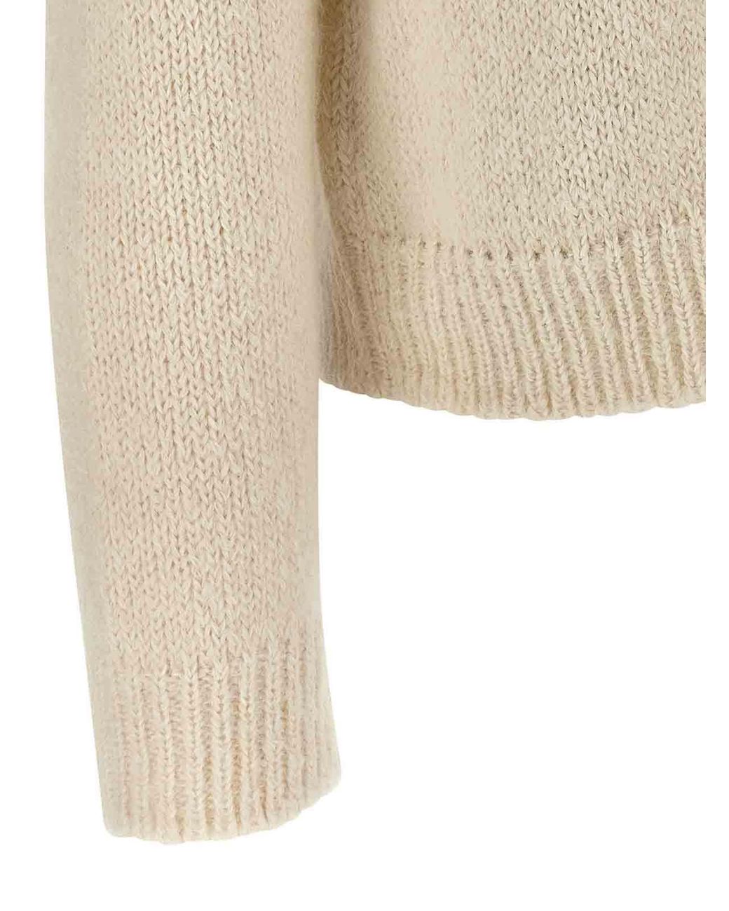 Jil Sander Natural Alpaca Wool Sweater for men