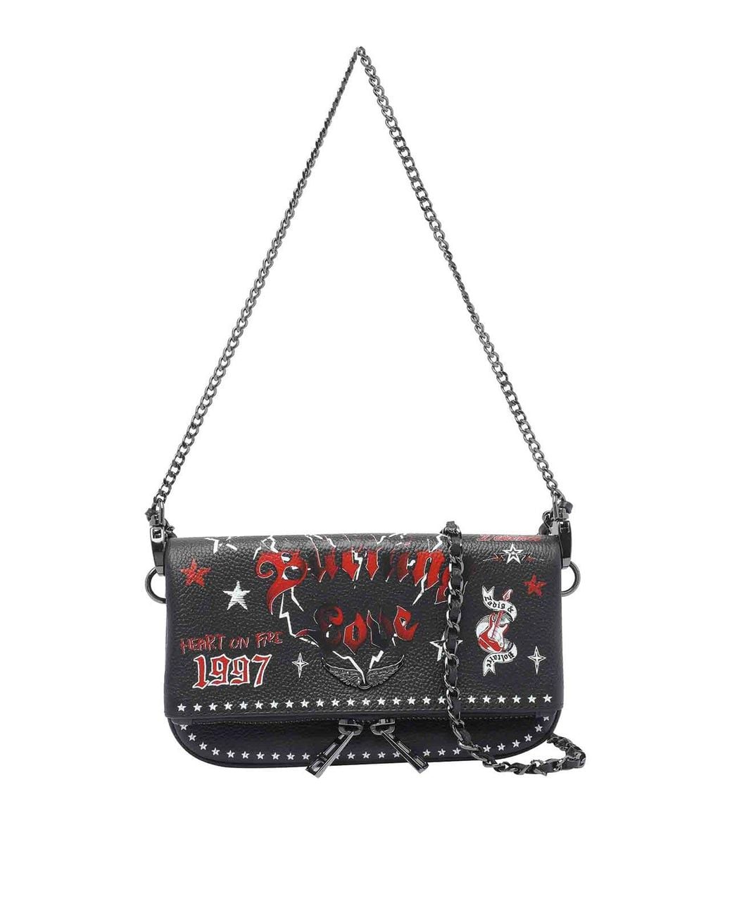 Zadig & Voltaire Nano Rock Punk Crossbody Bag in White | Lyst