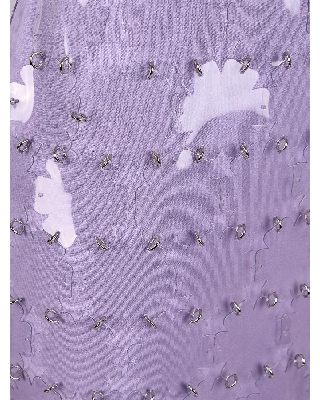 Rabanne Purple Full Sequined Short Dress