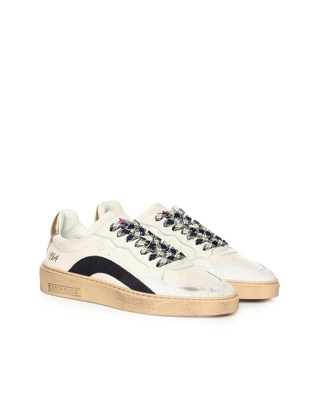 DSquared² White Rider Leather Sneaker for men