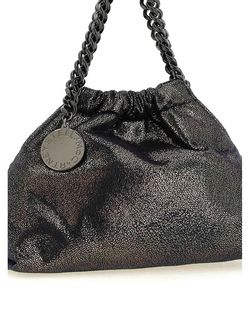 Stella McCartney Black Falabella Mini Drawstring' Crossbody Bag