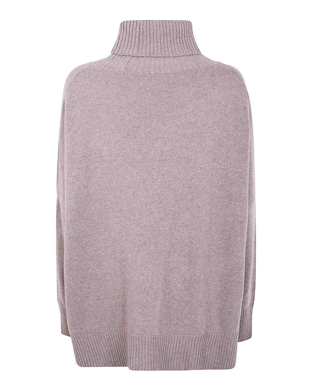 Ma'ry'ya Purple Poncho High Neck Mix Cash