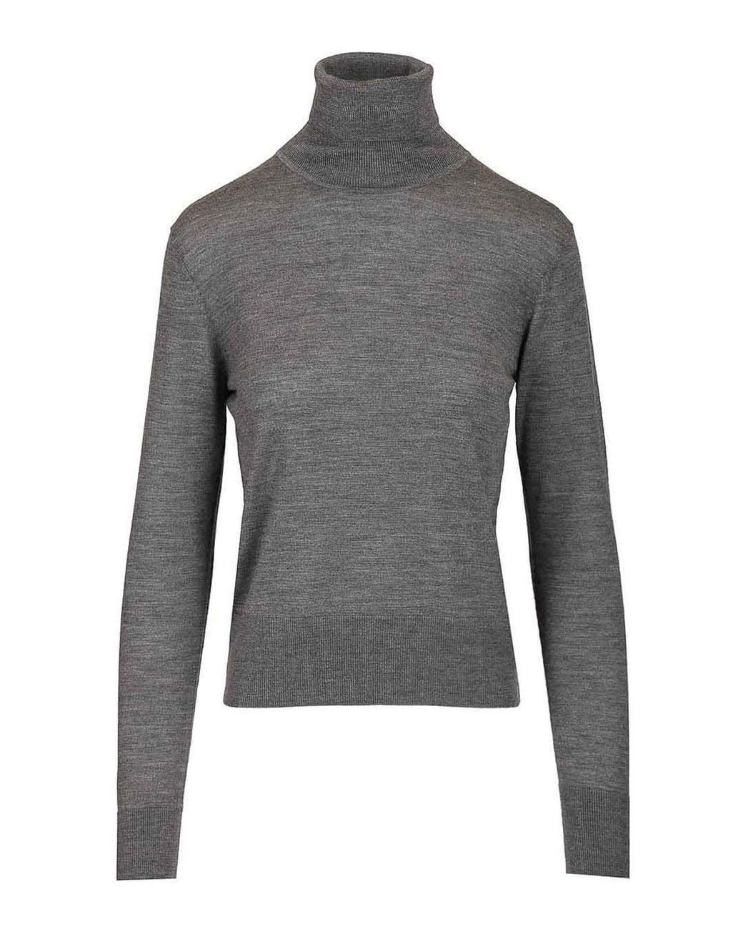 Forte_forte Gray Merino Wool Turtleneck