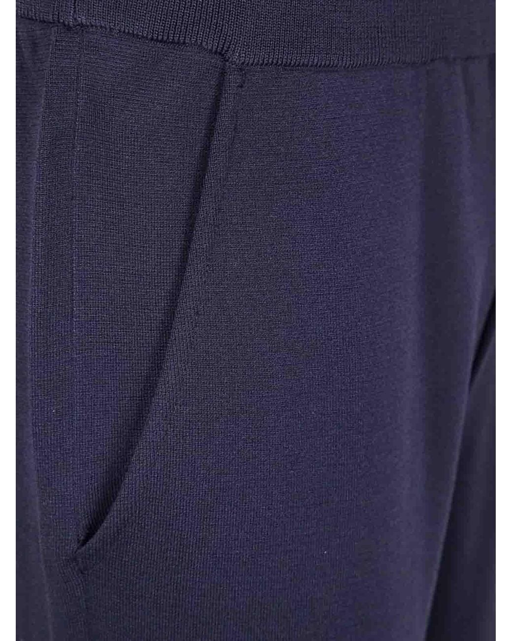 Emporio Armani Blue Straight-Leg Trousers for men