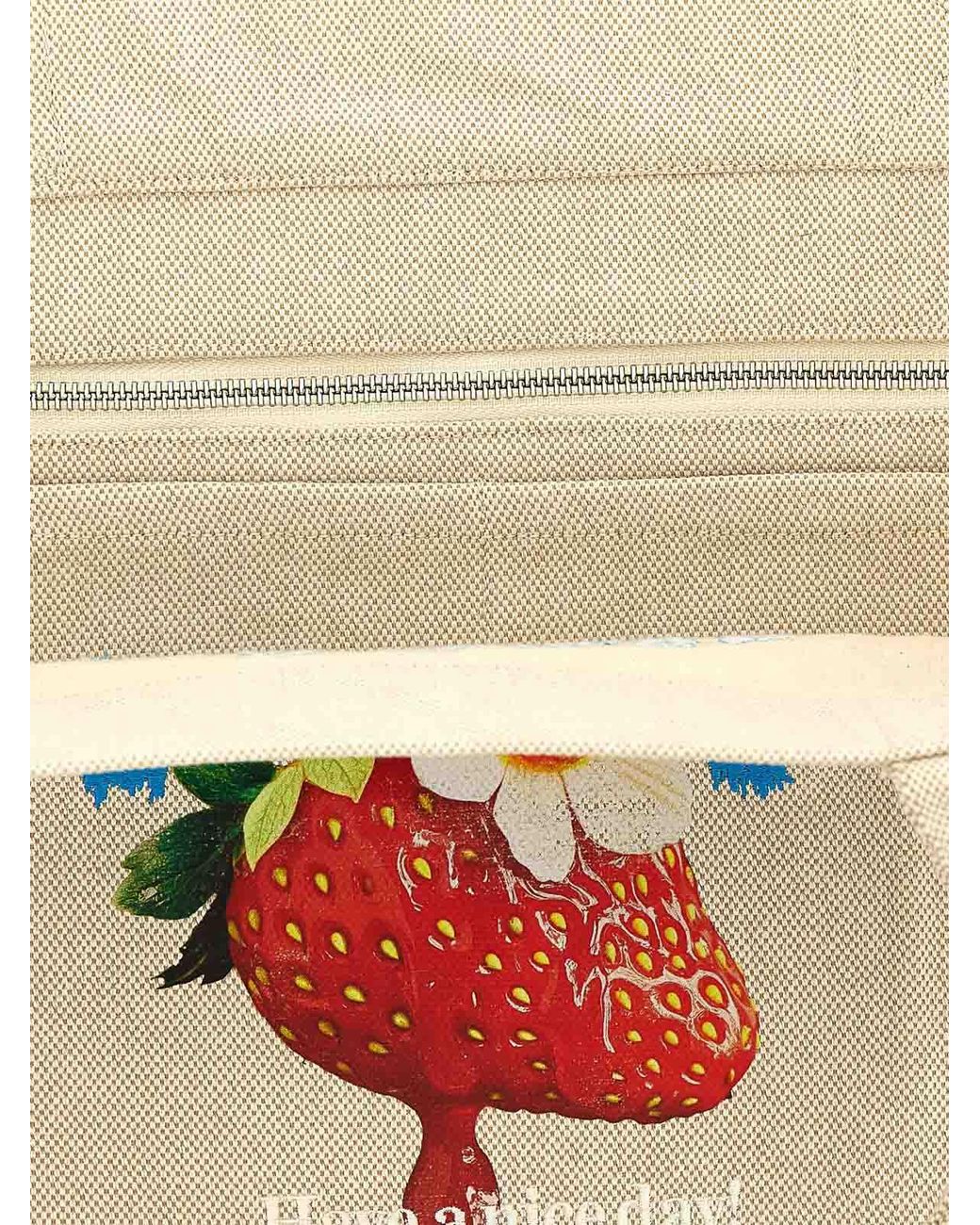 Ganni Blue Medium 'Strawberry' Shopping Bag