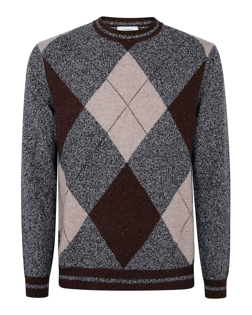 Ballantyne Gray R Neck Pullover for men