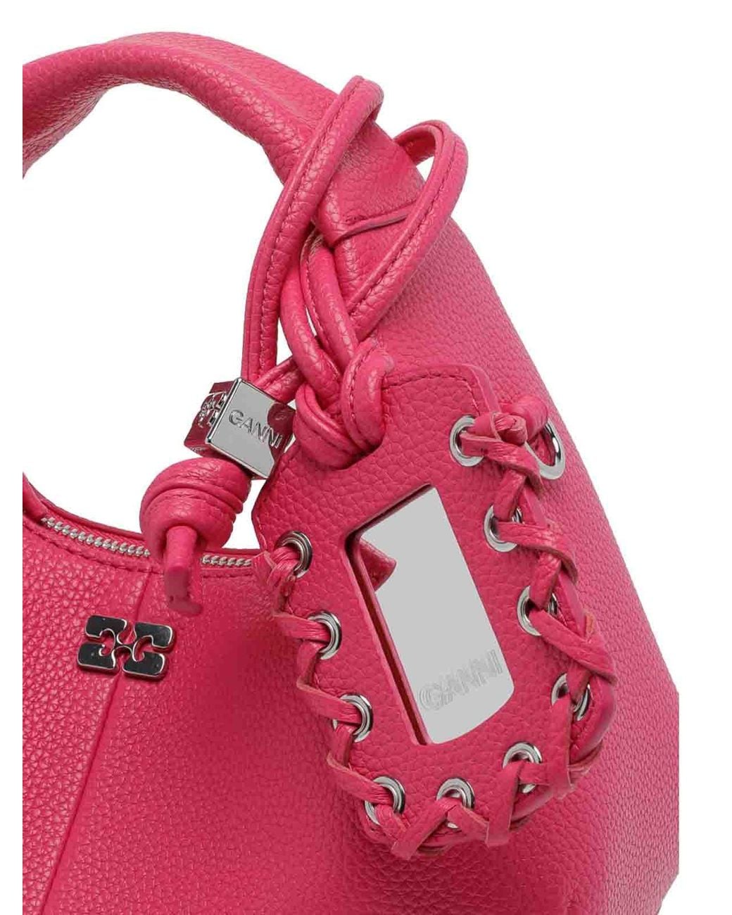 Ganni Pink Cabaret Hobo Bag