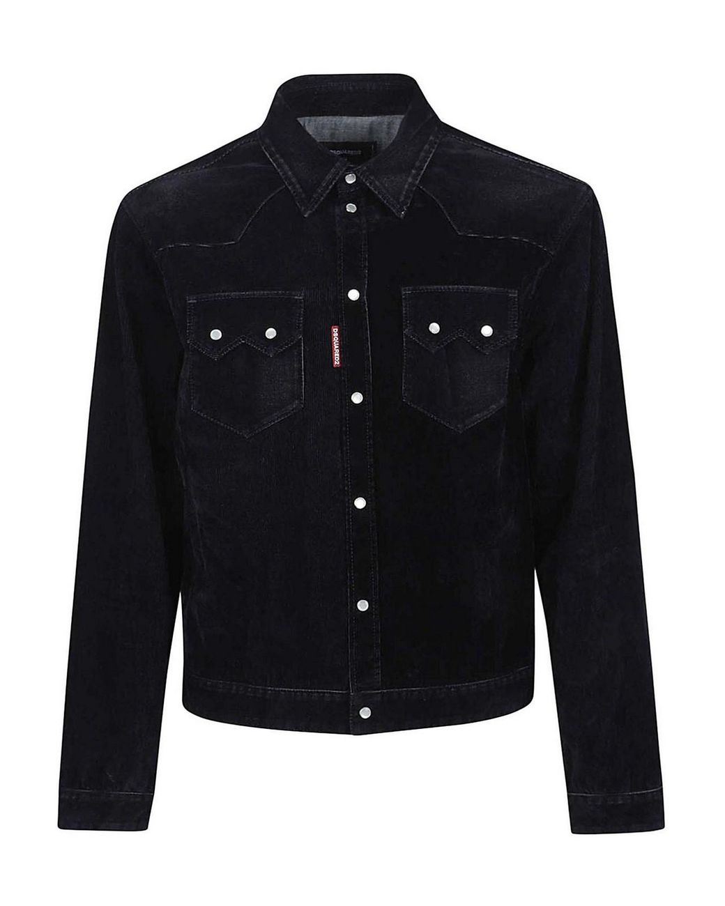 DSquared² Blue Flocked Cord Jean Jacket for men