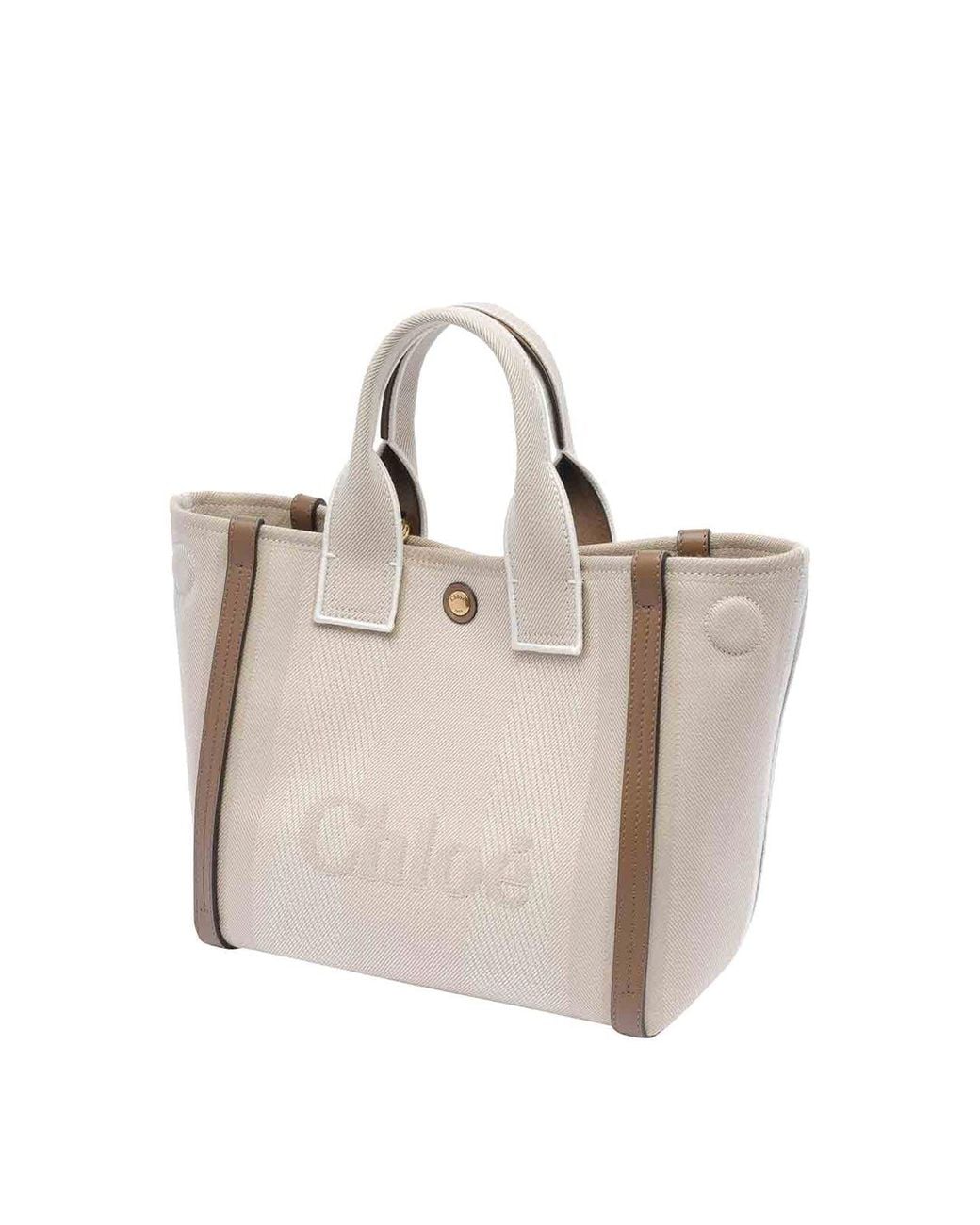 Chloé Natural E Carry Tote Bag Small