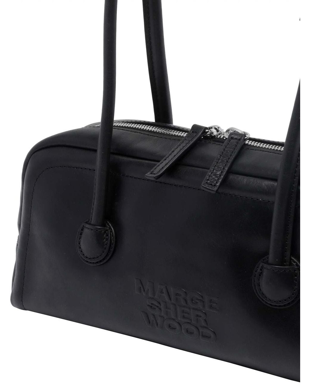 MARGE SHERWOOD Black Soft Boston Ew Shoulder Bag