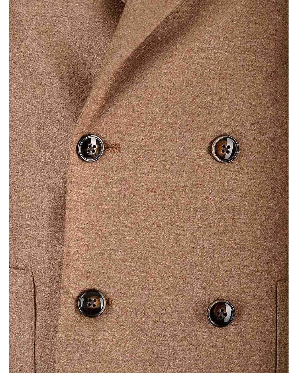 Barba Napoli Brown Easy Double Breasted Jacket for men
