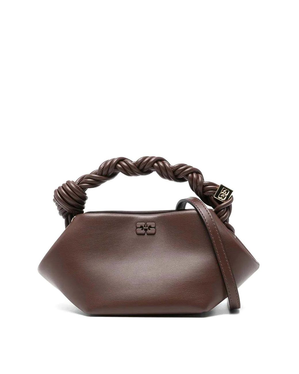 Ganni Brown Bou Bag Mini Chocolate Fondant