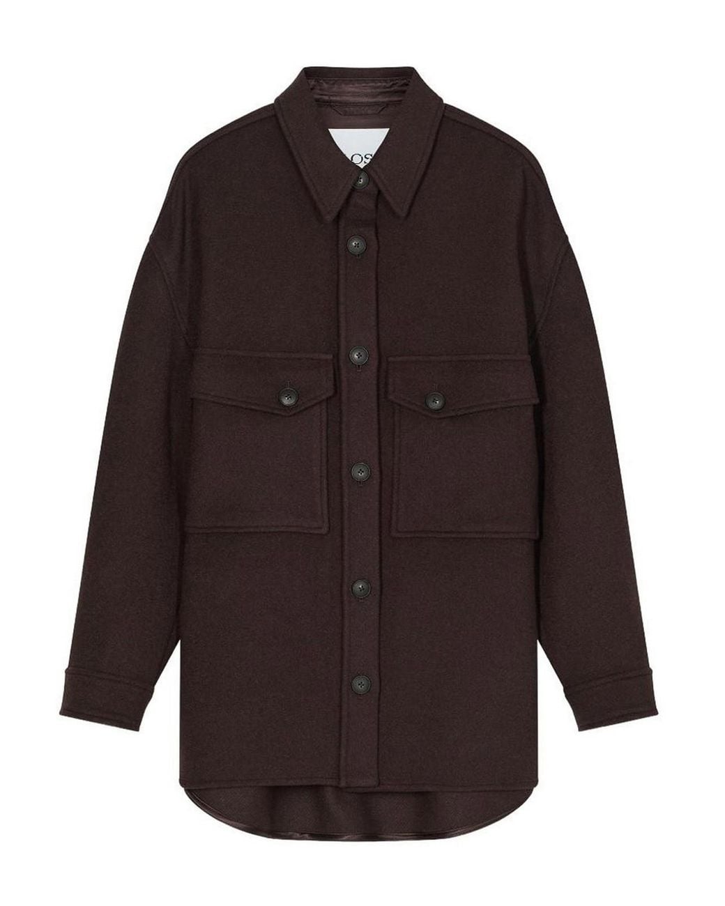 Closed Purple Wool Blend Oversized Shirt