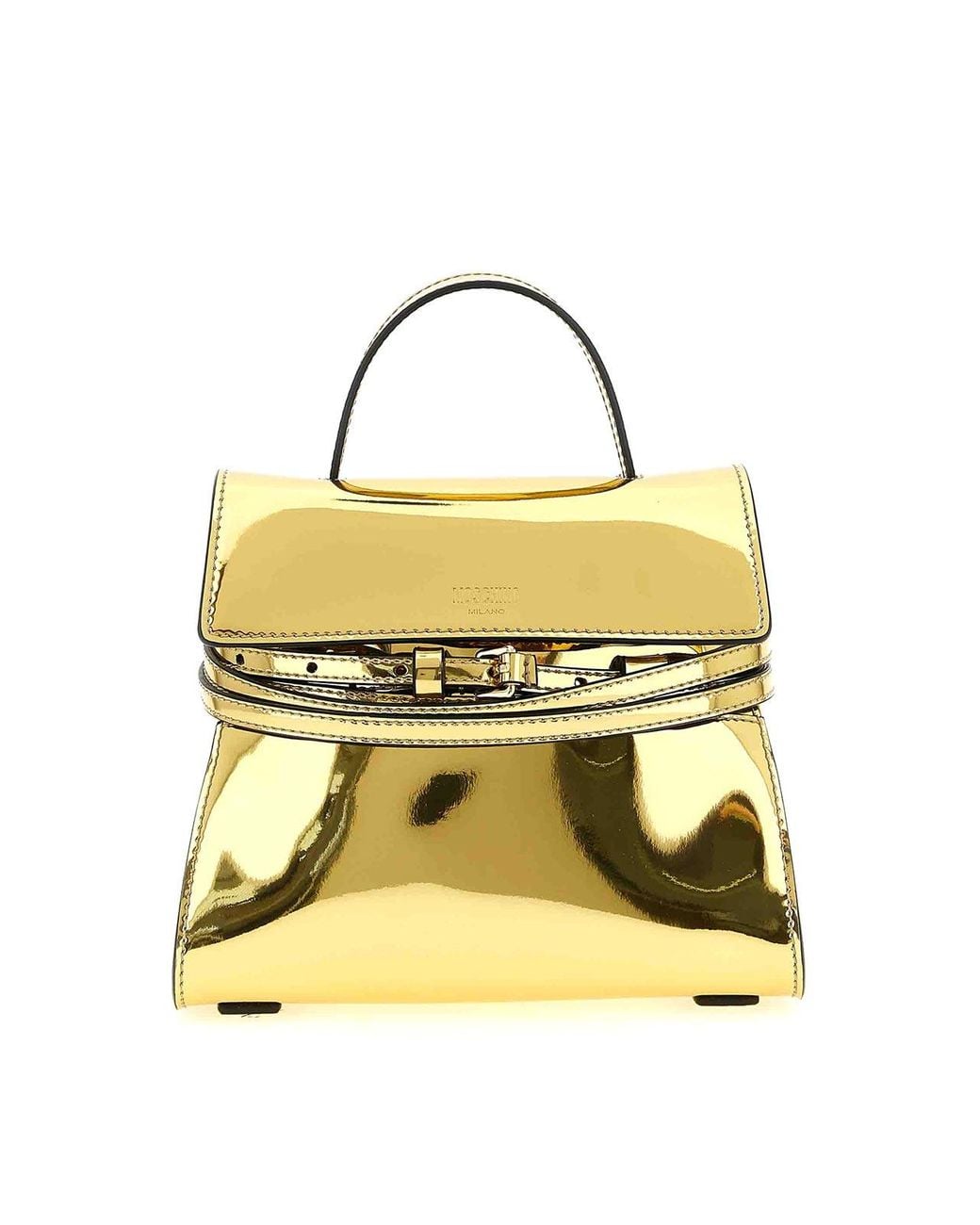 Moschino Metallic Tie Me Handbag