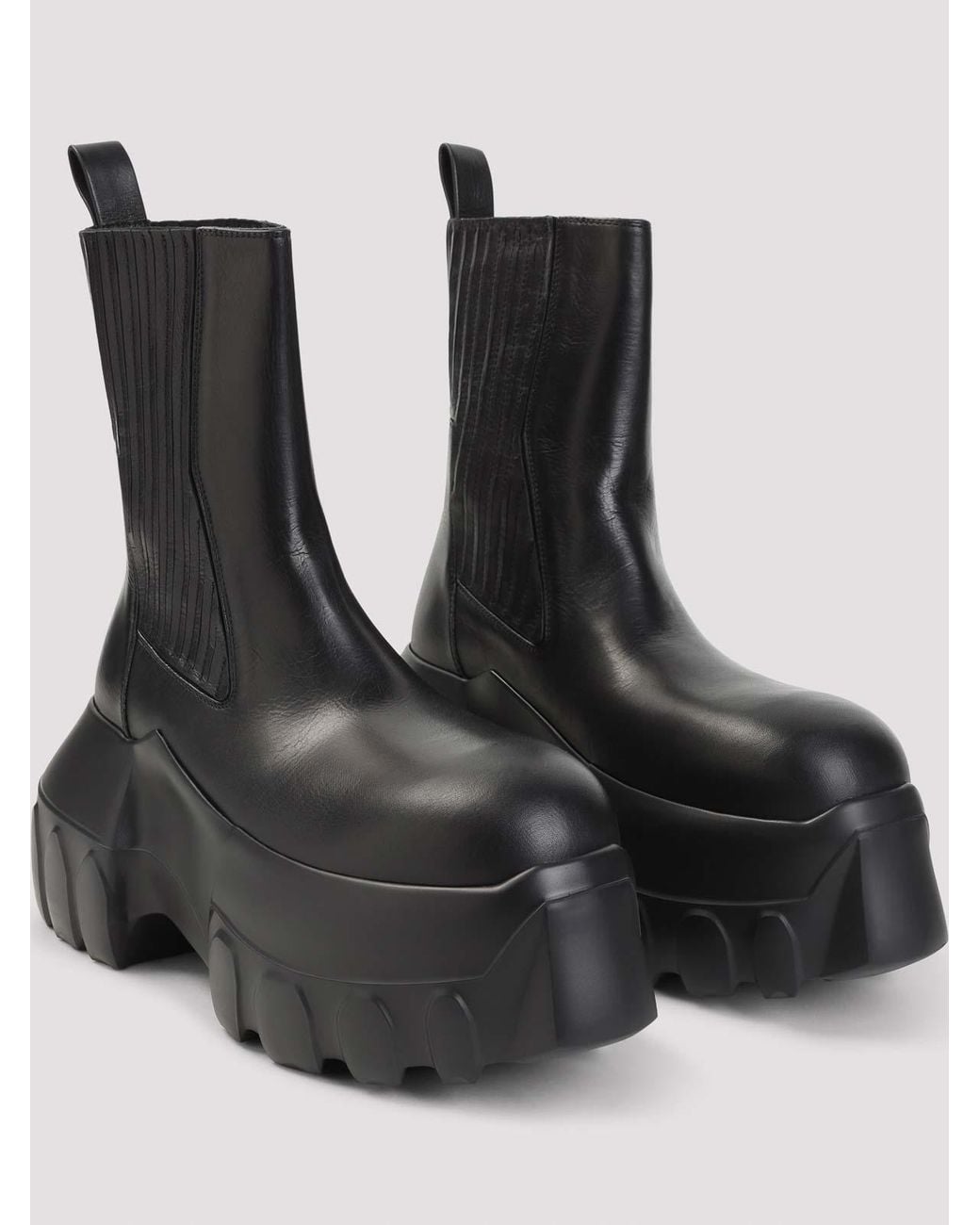 Rick Owens Black Beatle Mega Tractor Boot for men