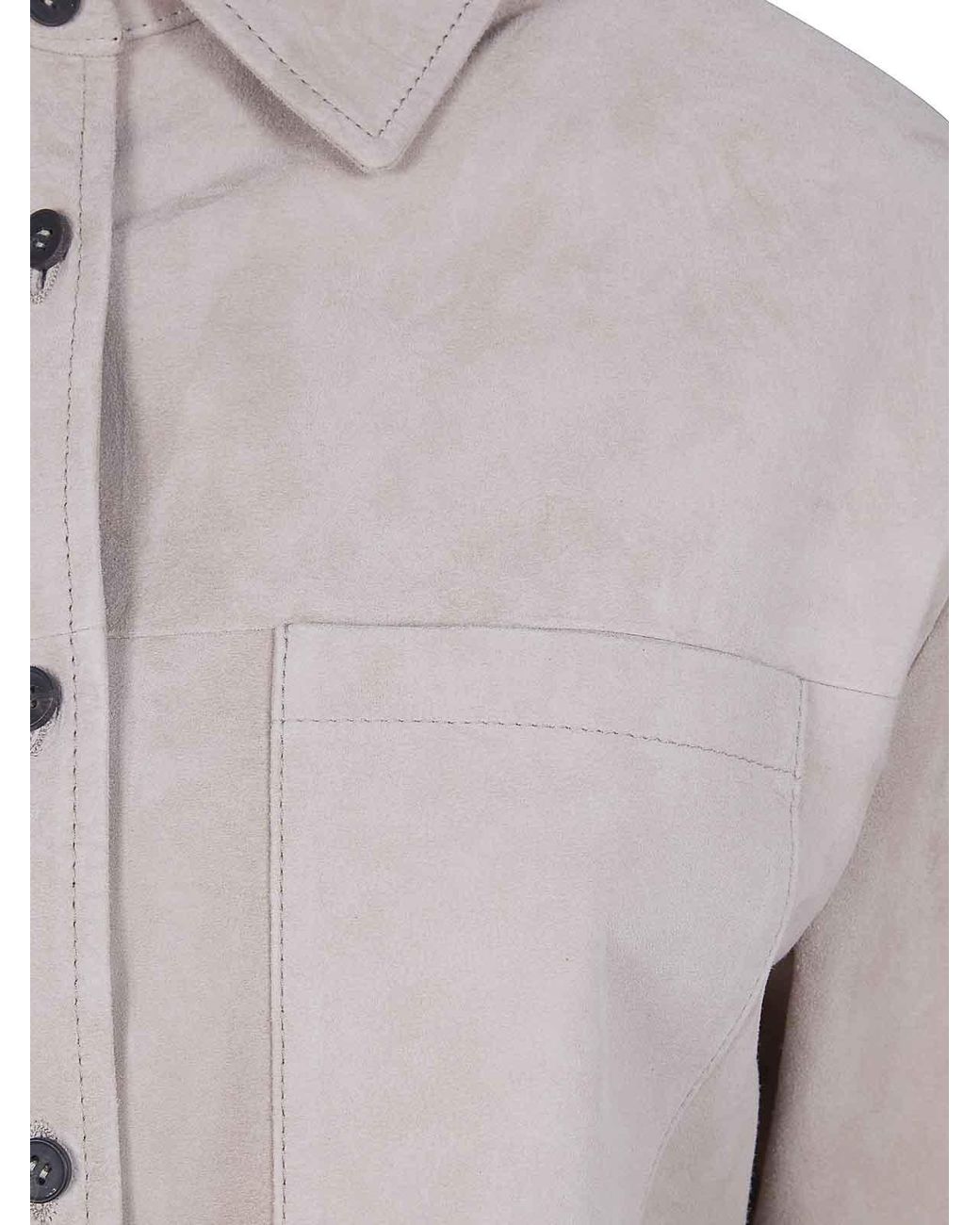 DR. HOPE Gray Classic Suede Overshirt