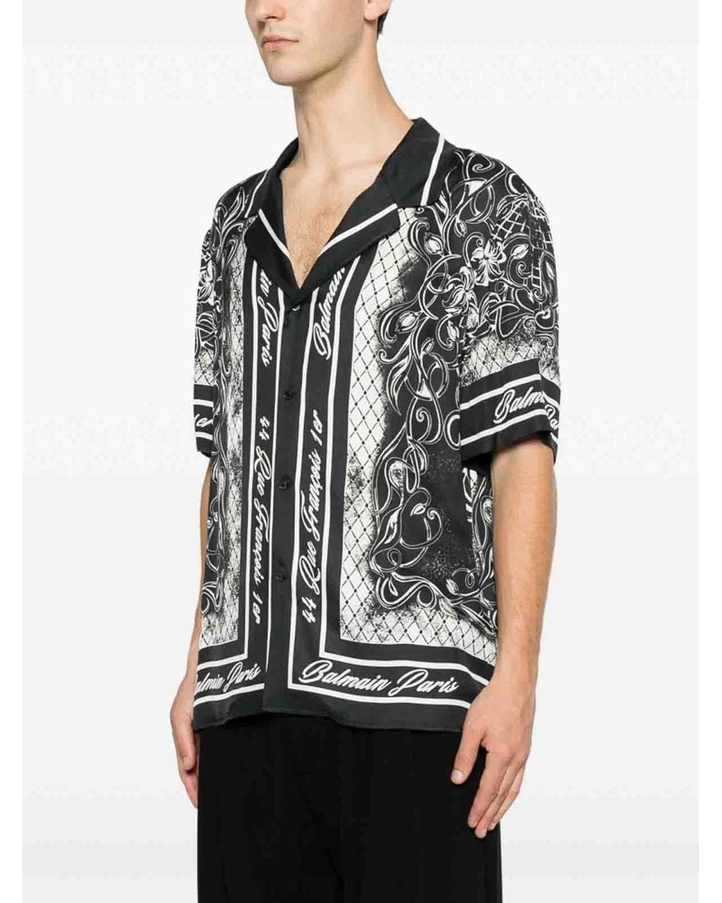 Camicia di Balmain in Black da Uomo