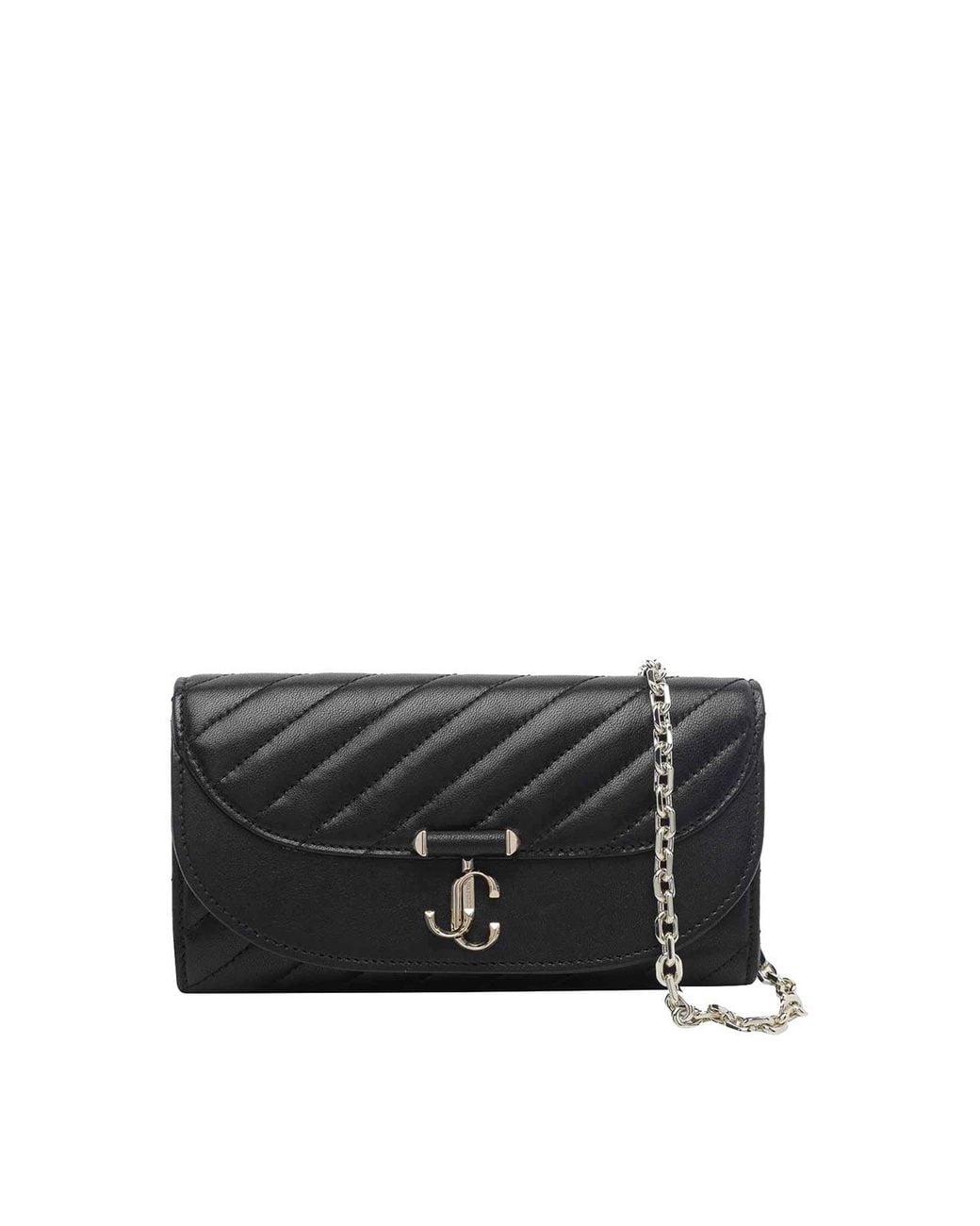 Jimmy Choo Black Curve Chain Wallet