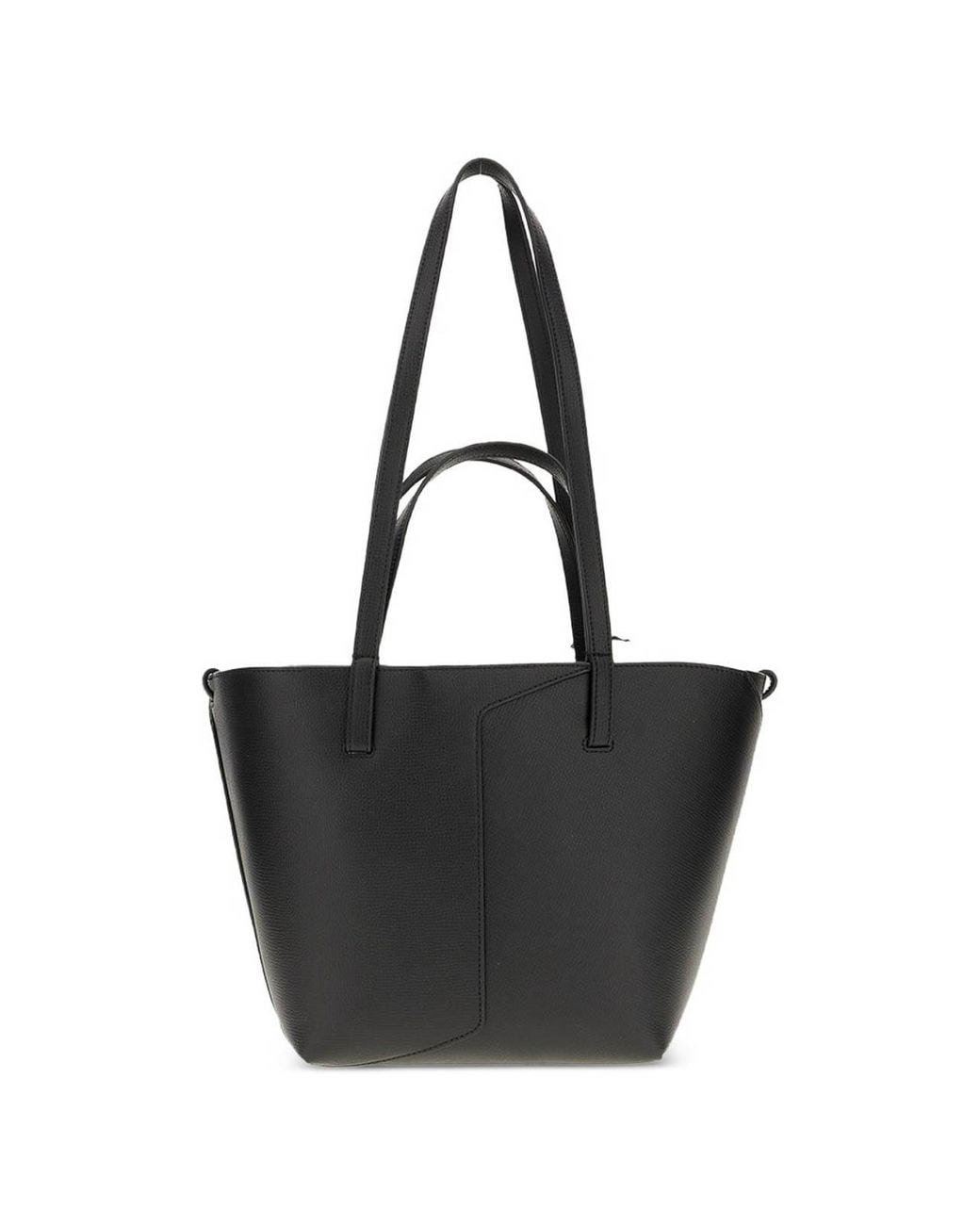 Emporio Armani Black Small Leather Tote Bag