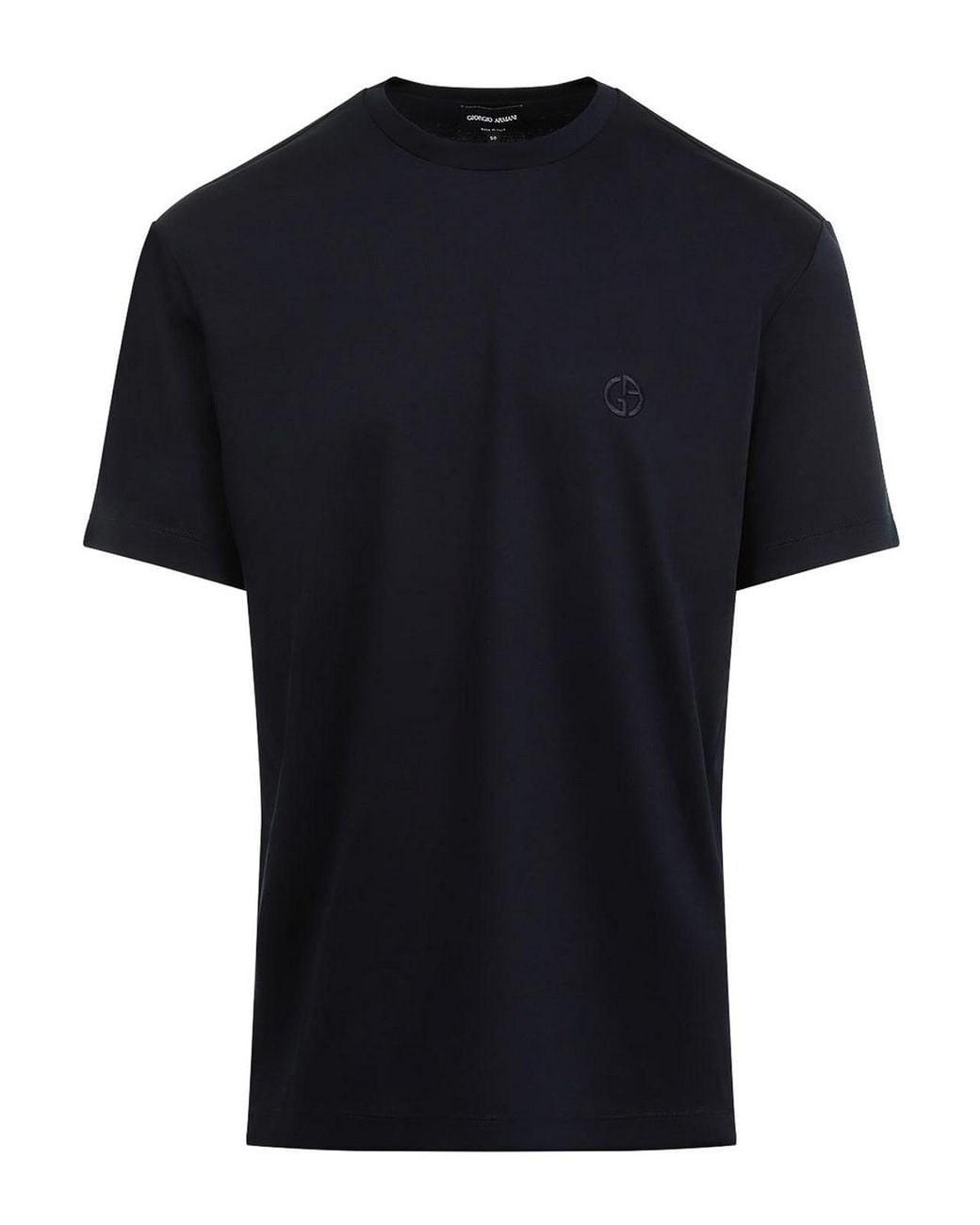 Giorgio Armani Black Cotton T-Shirt for men