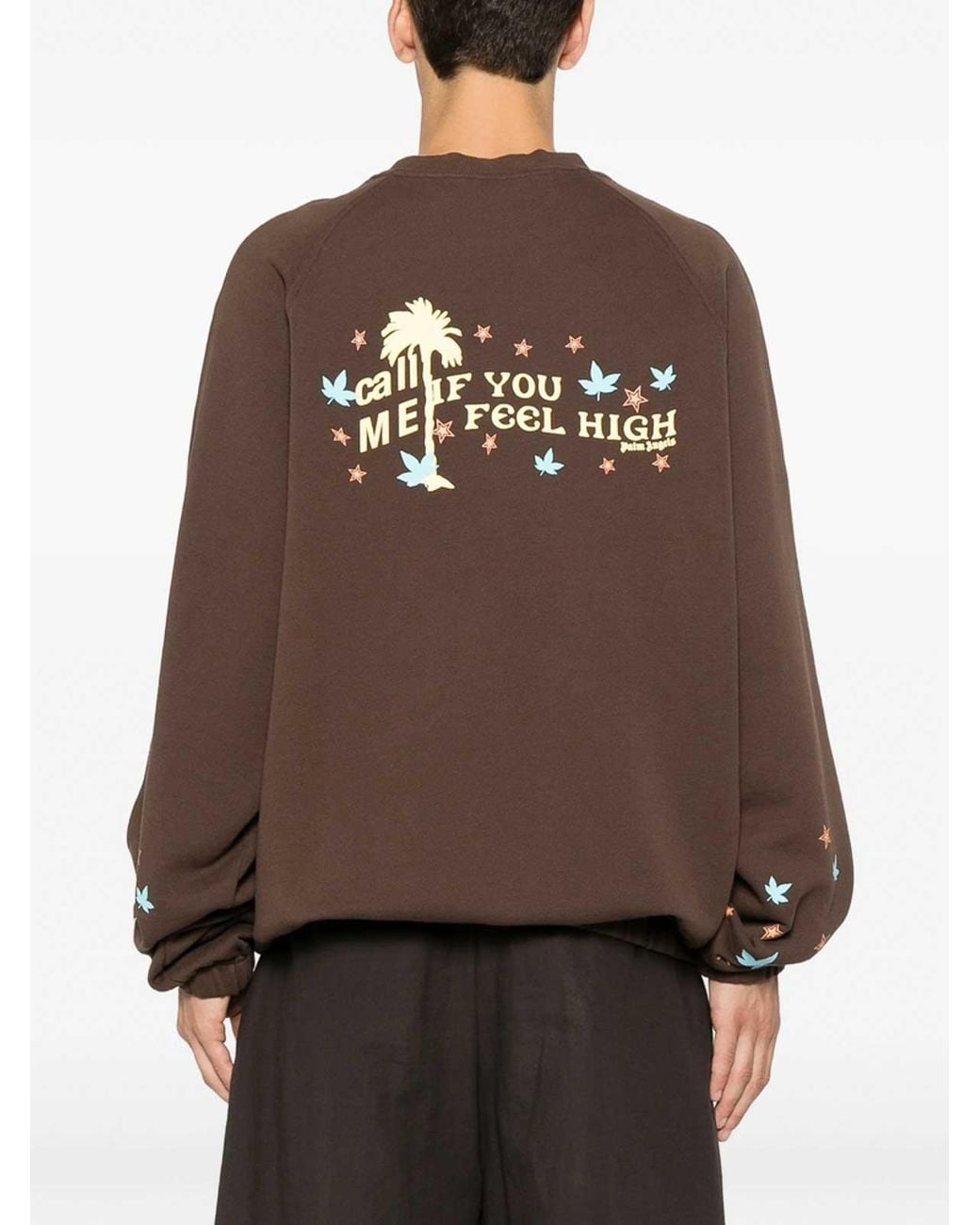 Palm Angels Brown Sweatshirt for men