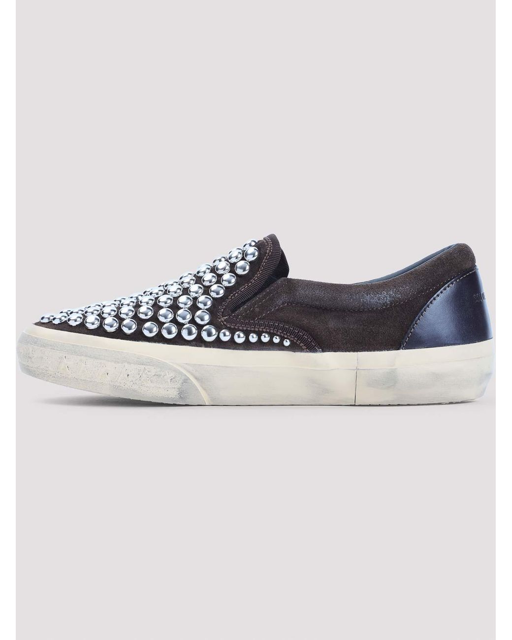 Golden Goose Deluxe Brand Blue Vce Studded Leather Slip-On Sneakers