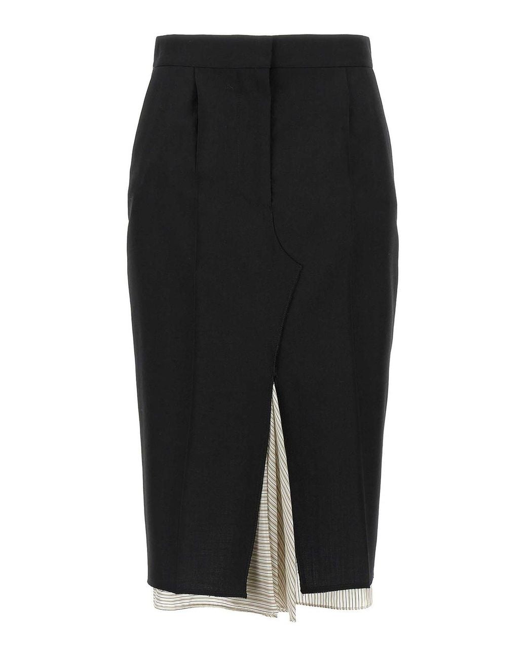 Marni Black Exposed Lining Skirt