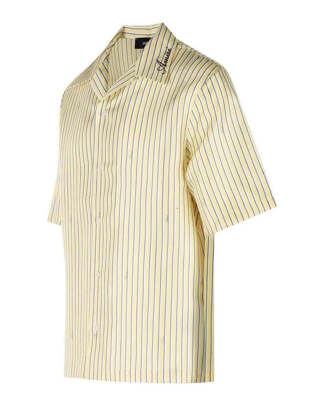 Amiri Natural Script Bowling' Silk Shirt for men