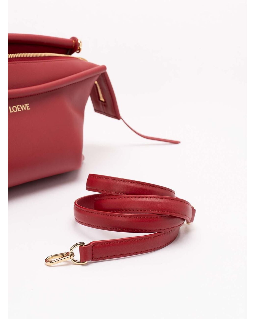 Loewe Red 'Whisker' Small Shoulder Bag