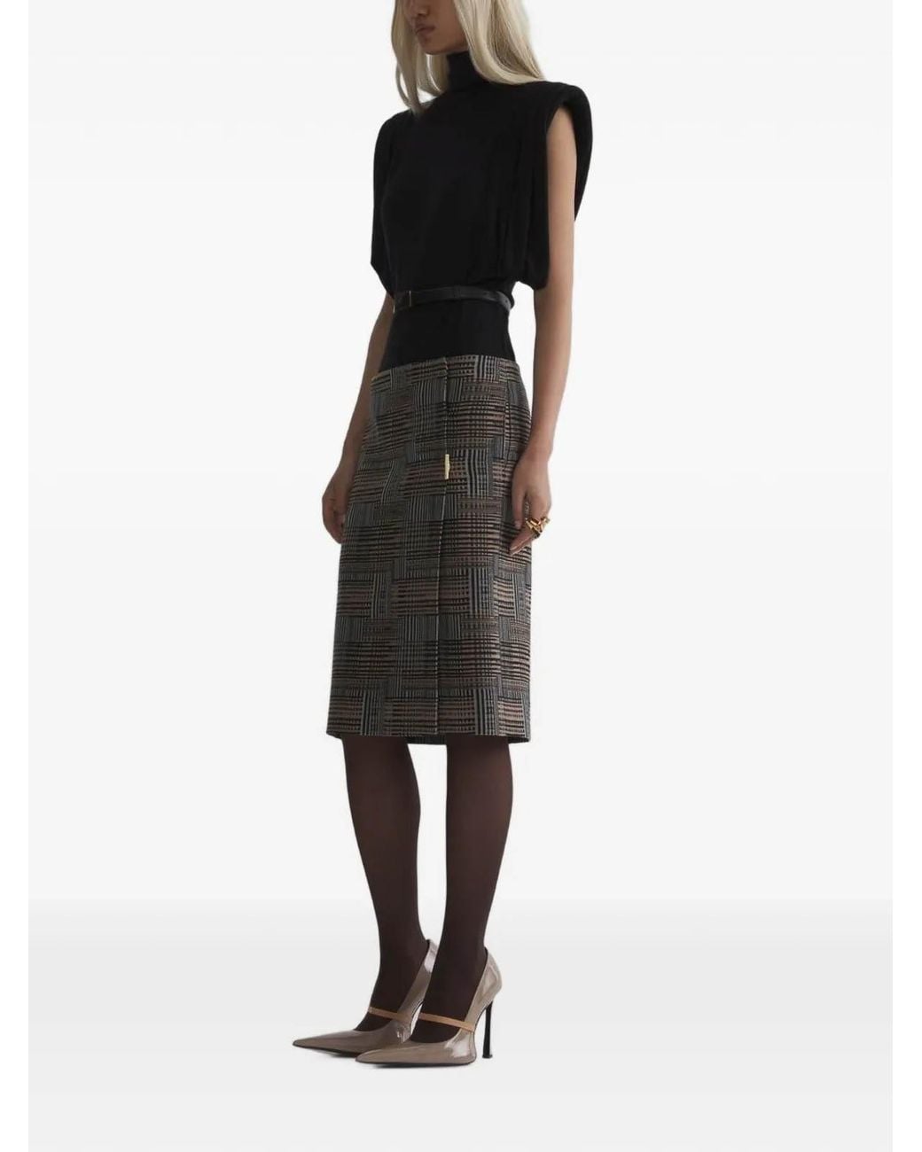 Mugler Black Top Draped
