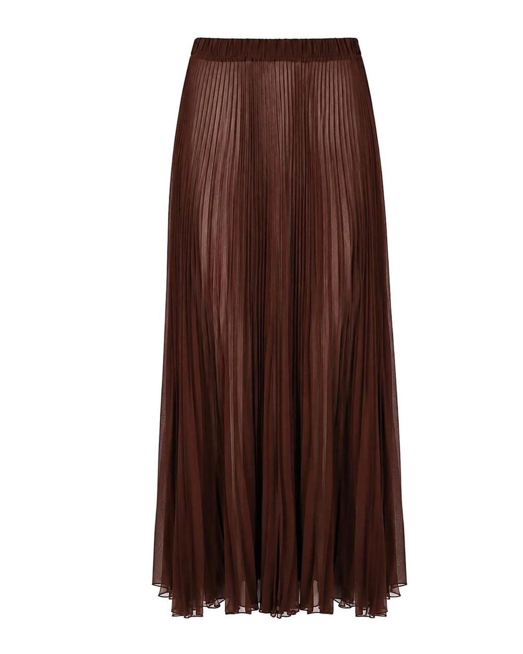 Patrizia Pepe Brown Midi Skirt
