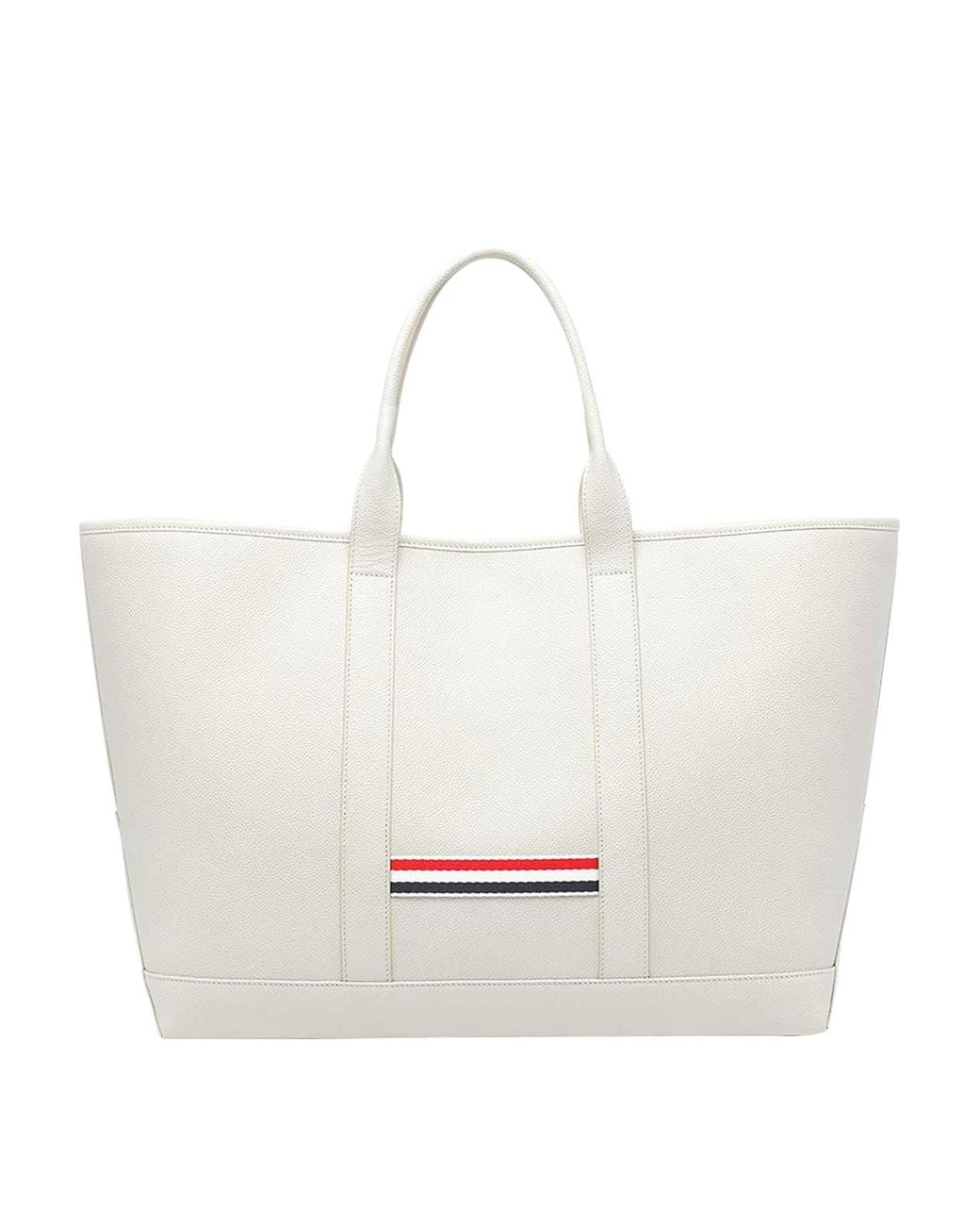 Thom Browne White Hector Tote Bag