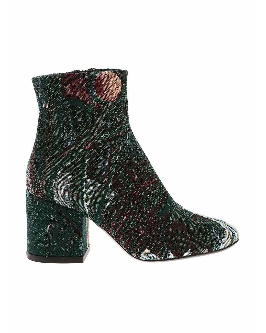 KENZO Green Daria Ankle Boots