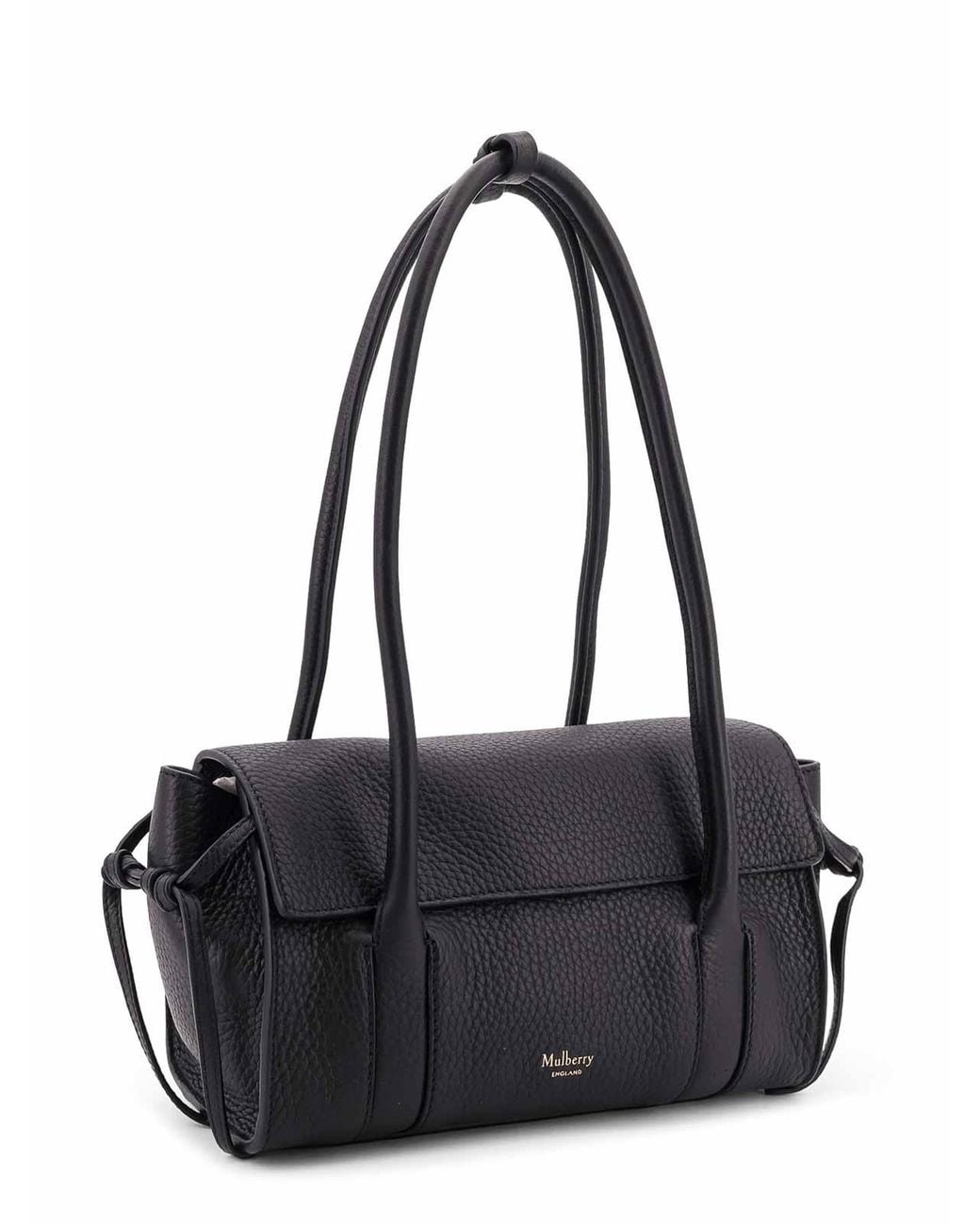 Mulberry Black Leather Shoulder Bag With Logo