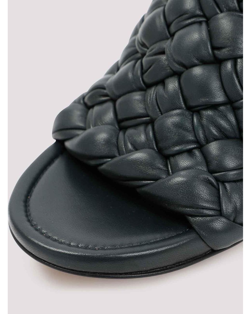 Bottega Veneta Black Dot Wave Sandals