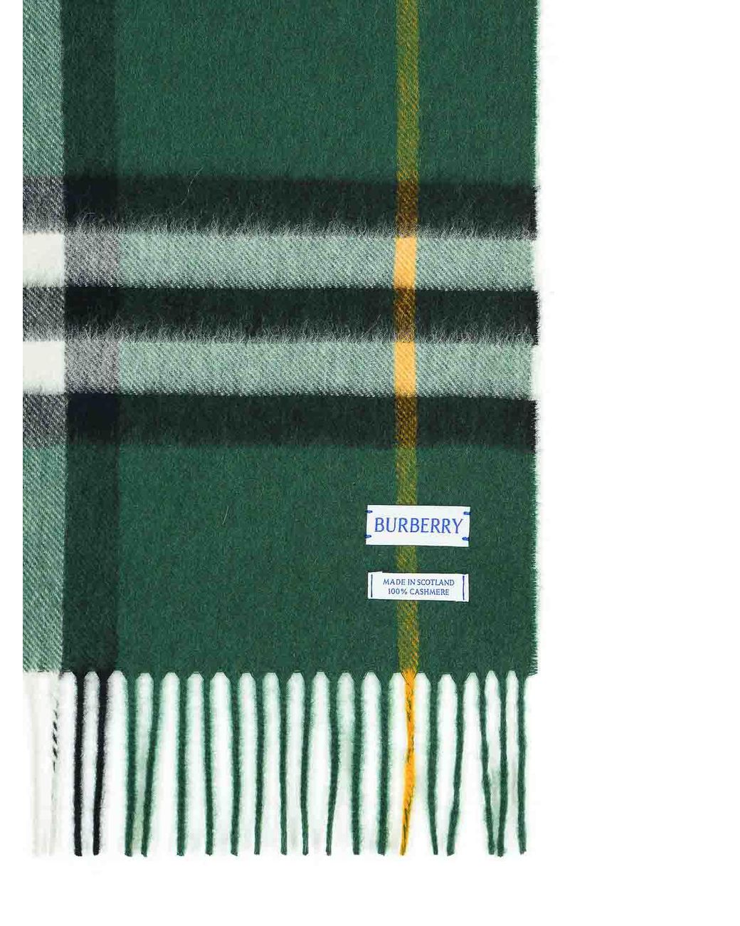 Burberry Green Mu Giant Cashmere Scarf for men