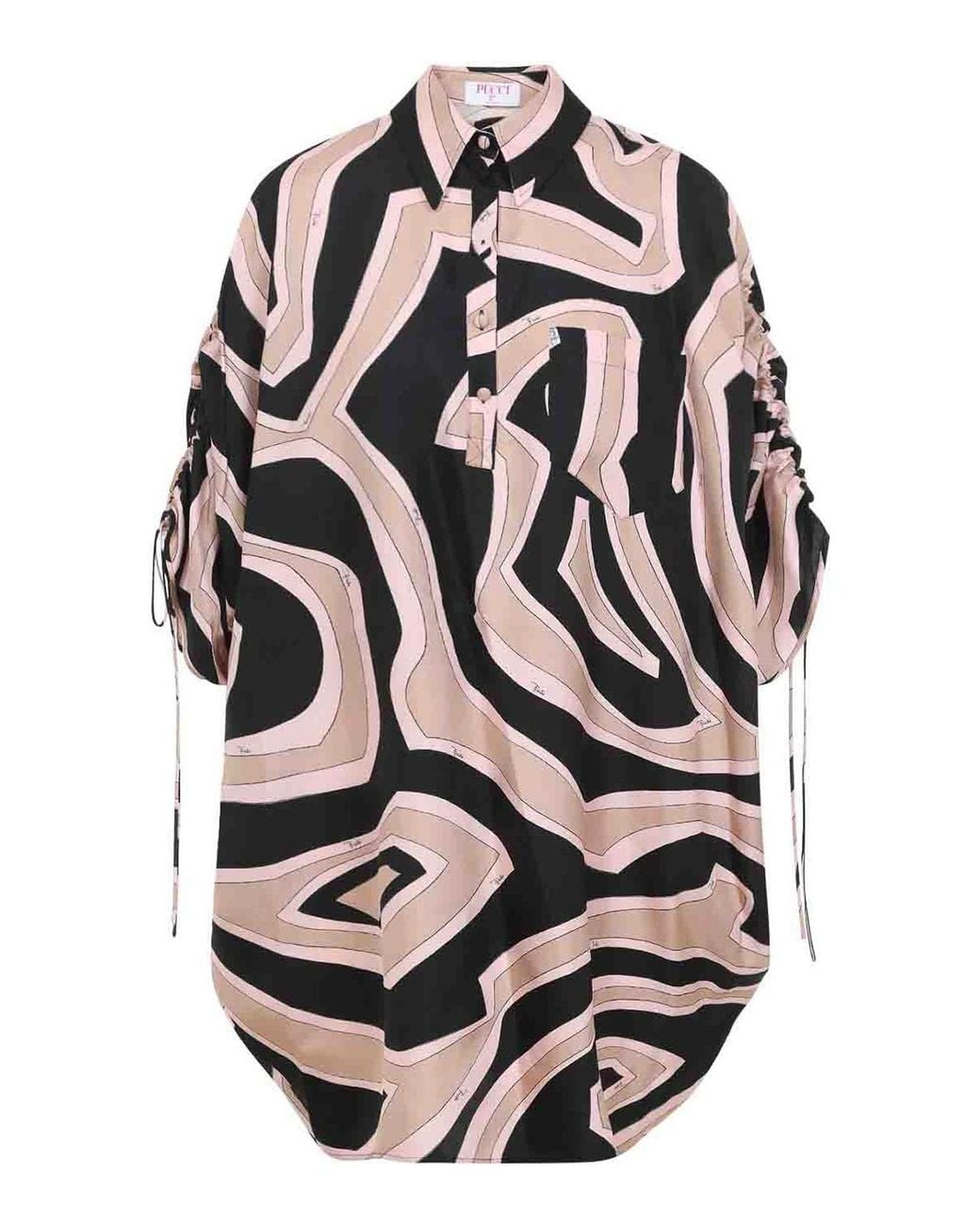 Emilio Pucci Gray Silk Mini Dress