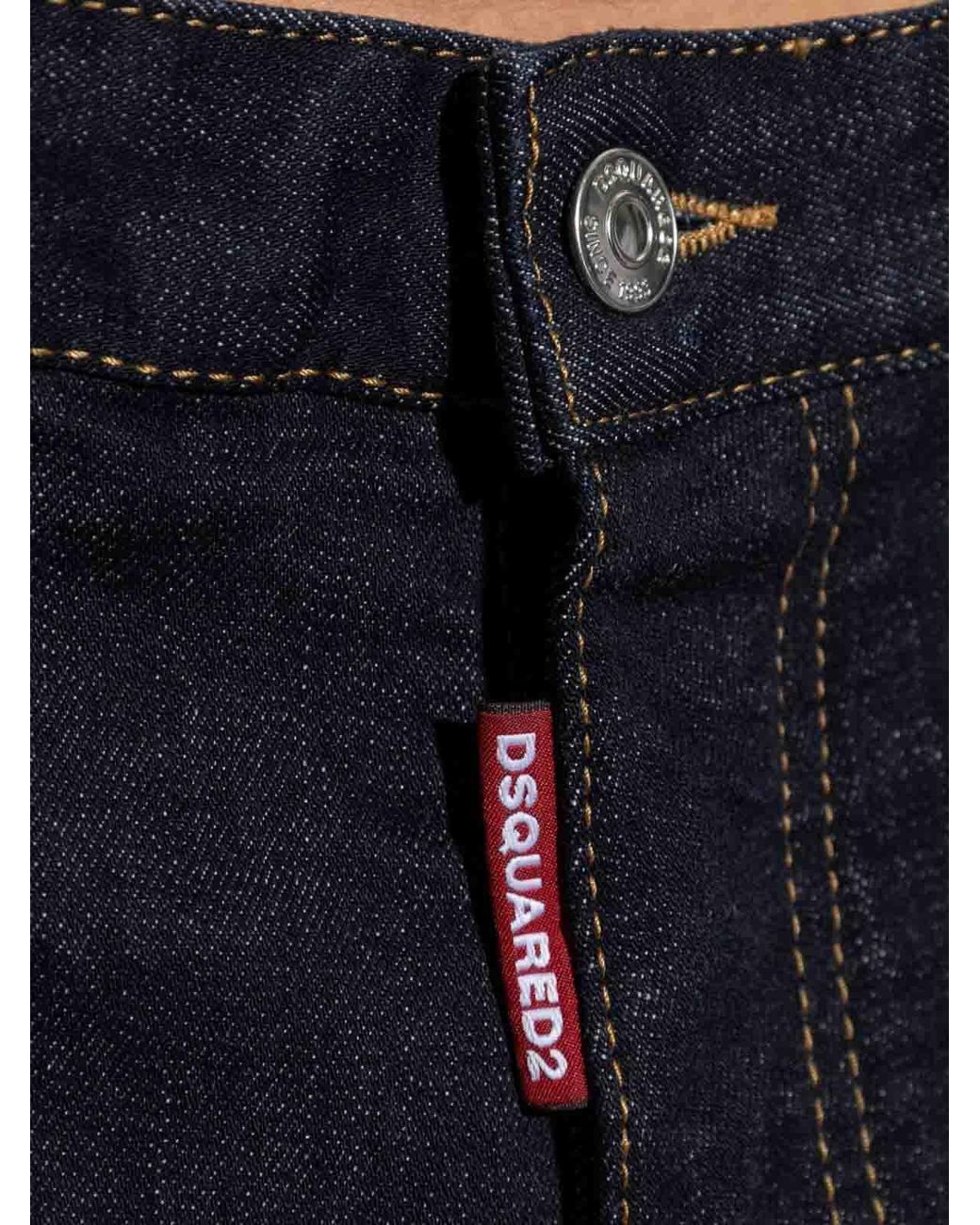 DSquared² Blue Dark Denim Jeans With Contemporary Fit for men