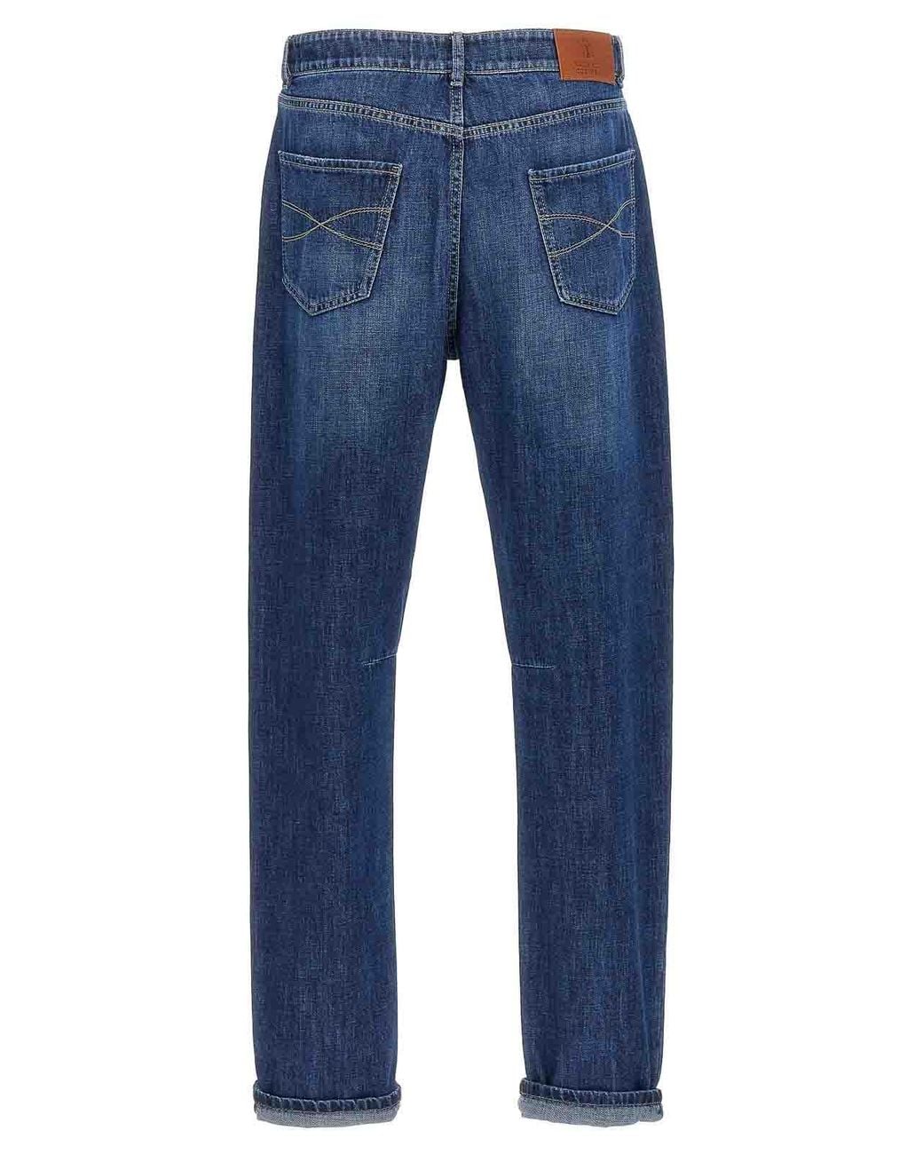 Brunello Cucinelli Blue Denim Jeans for men