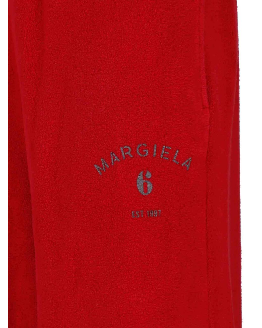 MM6 by Maison Margiela Red Logo Sweatpants for men